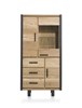 Vitrine-3-portes-3-tiroirs-led-Brooklyn-decor-chene-massif-placage-railway-brown-100cm-37146RWB-fron