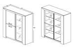 Vitrine-3-portes-Elvis-decor-bois-chene-blanc-133cm-dessin-Oosterlynck
