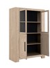 Vitrine-4-portes-Boston-decor-bois-chene-clair-J94250-125cm-open-Gautier