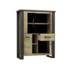 Vitrine-Baxter-decor-bois-chene-brun-119cm-N°40-open-Sciae