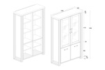 Vitrine-Estrella-decor-bois-industrial-oak-noir-126cm-dessin-Oosterlynck