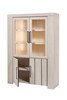 Vitrine-Gilles-decor-white-eik-137cm-open-Bauwens-GBO
