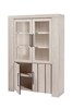 Vitrine-Gilles-sans-eclairage-decor-white-eik-137cm-open-Bauwens-GBO