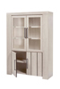 Vitrine-Gilles-sans-eclairage-decor-white-eik-137cm-open-Bauwens-GBO