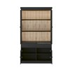 Vitrine-Valencia-melamine-black-oak-124cm-interieur-sans-led-Dullaert