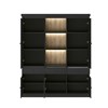 Vitrine-Valencia-melamine-black-oak-181cm-1-porte-vitree-interior-Dullaert