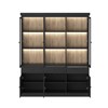 Vitrine-Valencia-melamine-black-oak-181cm-3-portes-vitrees-interior-Dullaert
