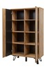 Vitrine-sans-eclairage-Phenix-decor-bois-scarlet-oak-noir-101cm-open-GBO
