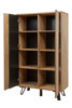 Vitrine-sans-eclairage-Phenix-decor-bois-scarlet-oak-noir-101cm-open-GBO