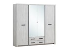 Armoire-4-portes-Elvis-decor-bois-chene-blanc-218cm-Oosterlynck