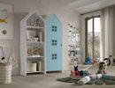 Armoire-1-porte+ bibliotheque-Casami-Bruges-MDF-lanque-bleu-01-Vipack