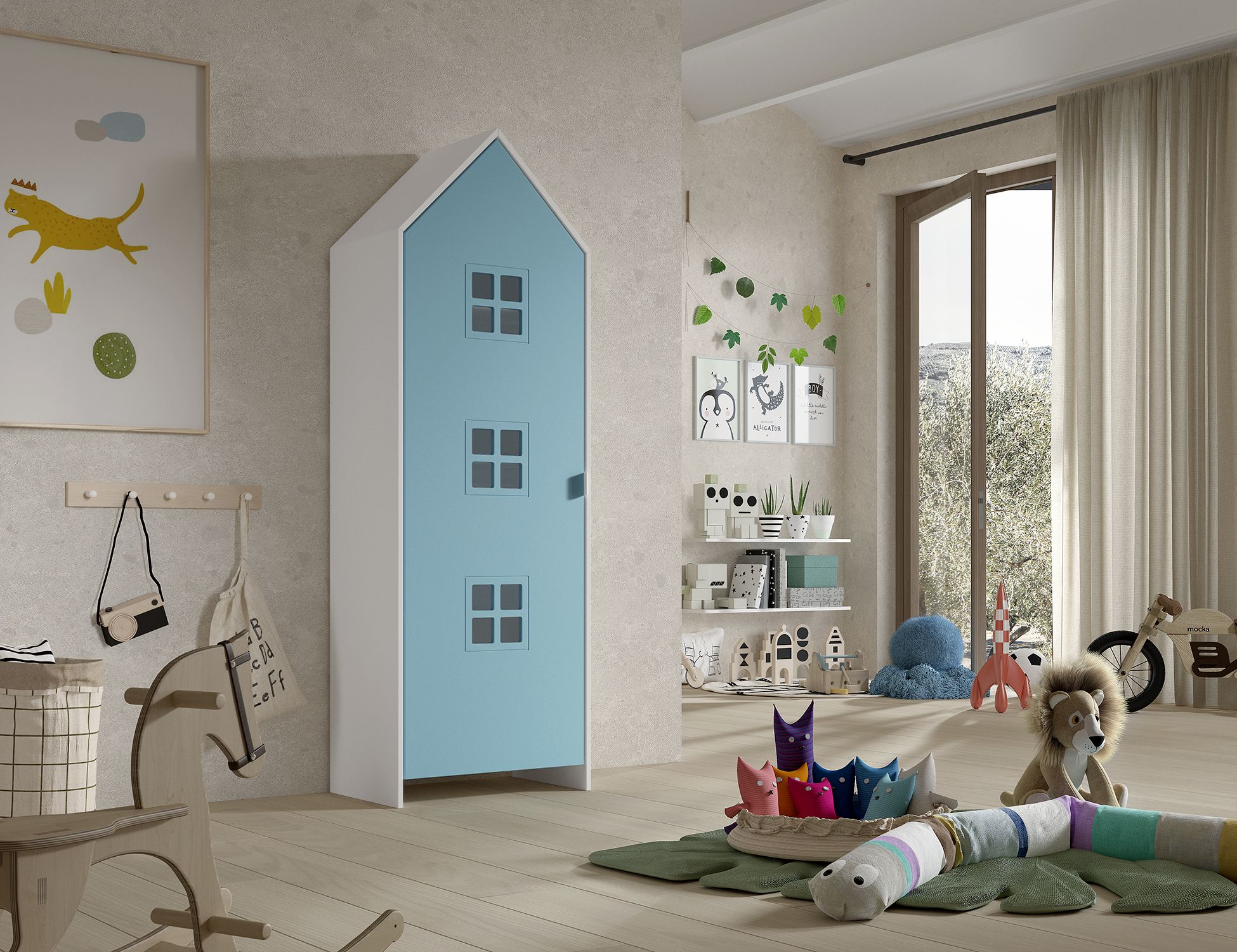 Armoire-1-porte-Casami-Bruges-MDF-lanque-bleu-01-Vipack