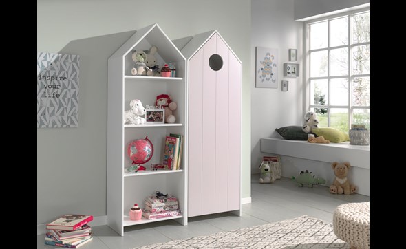 Armoire-1-porte-bibliotheque-Casami-MDF-laque-blanc-rose-116cm-CSCO0202-Vipack