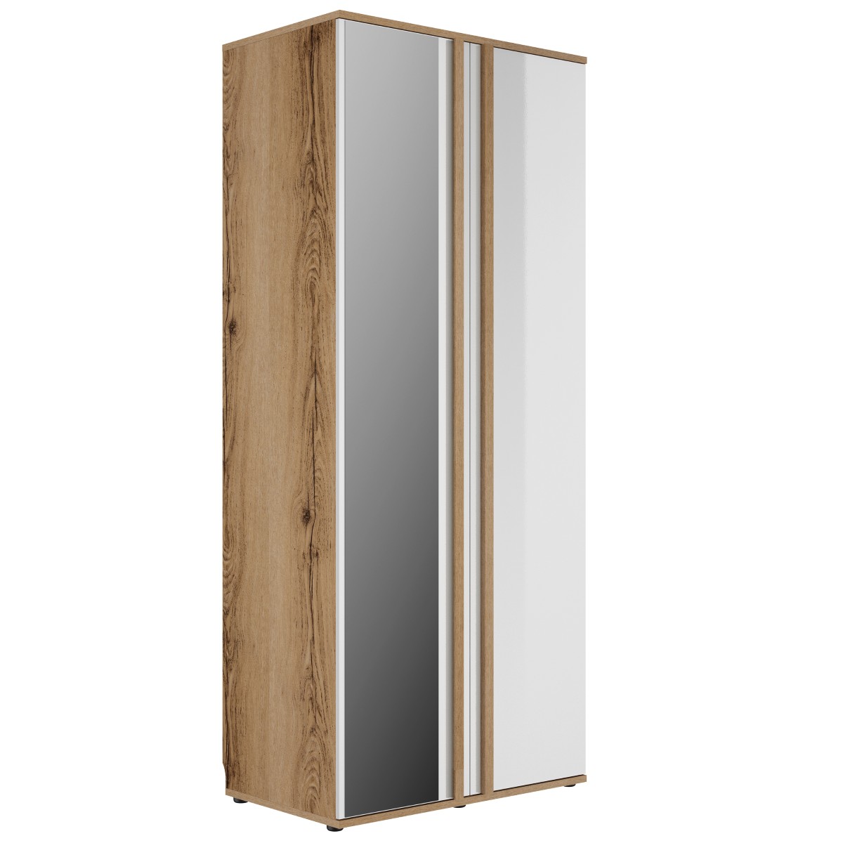 Armoire-2-Portes-100cm-Enzo-1H3M108-Chene-Helvezia+blanc-01-Gautier