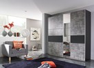 Armoire-2-portes-1-miroir-Korbach-decor-beton-gris-218cm-Rauch