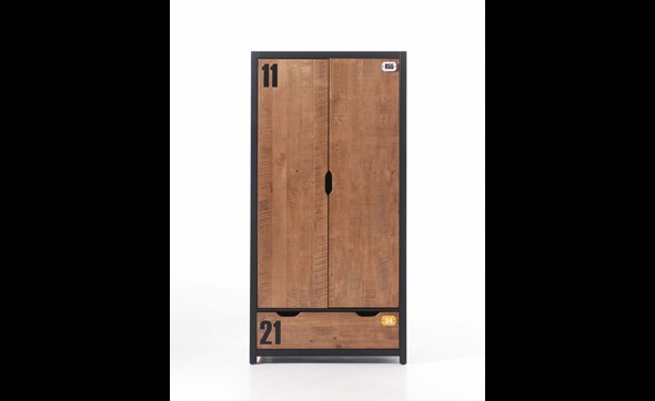 Armoire-2-portes-1-tiroir-Alex-bois-massif-MDF-100cm-Vipack