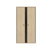 Armoire-2-portes-Duplex-decor-chataignier-naturel-noir-G72173-105cm-front-Gautier