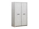 Armoire-2-portes-Elvis-decor-bois-chene-blanc-126cm-Oosterlynck
