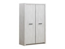 Armoire-2-portes-Elvis-decor-bois-chene-blanc-126cm-Oosterlynck