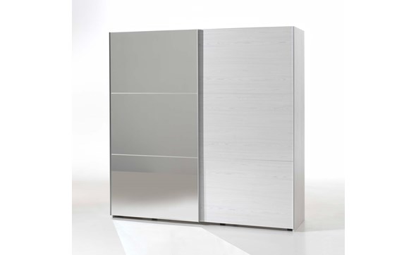 Armoire-2-portes-Helga-decor-bois-chene-clair-moonlight-miroir-200cm-Neyt