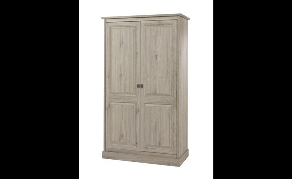 Armoire-2-portes-Kent-decor-bois-chene-millenium-gris-clair-K540-K2-122cm-Meubar