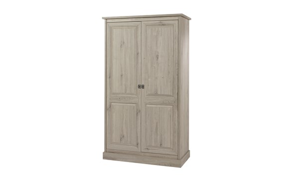 Armoire-2-portes-Kent-decor-bois-chene-millenium-gris-clair-K540-K2-122cm-Meubar