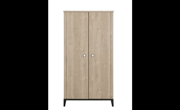 Armoire-2-portes-Marcel-decor-chene-blond-noir-front-Gautier