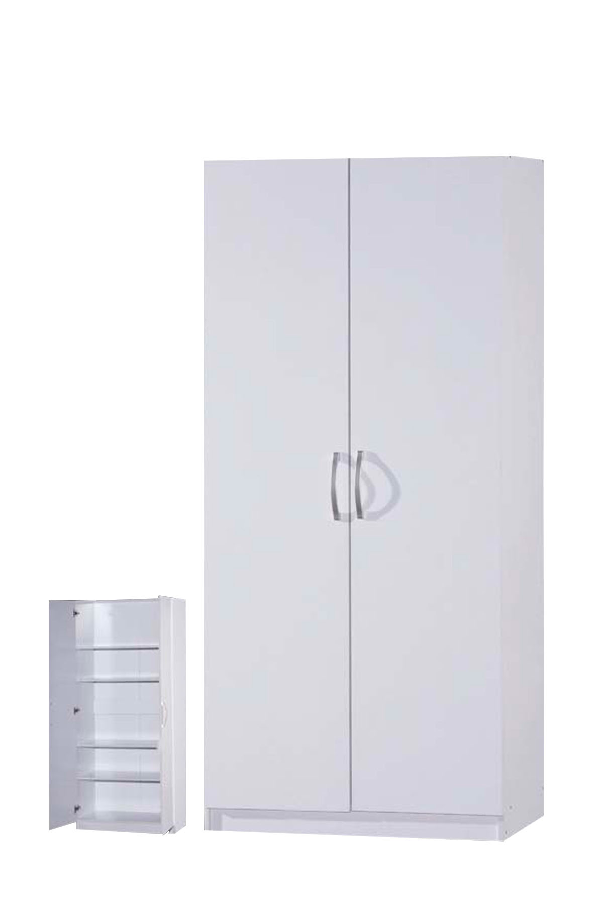 Armoire-2-portes-Snow-decor-bois-blanc-80cm-Oosterlynck