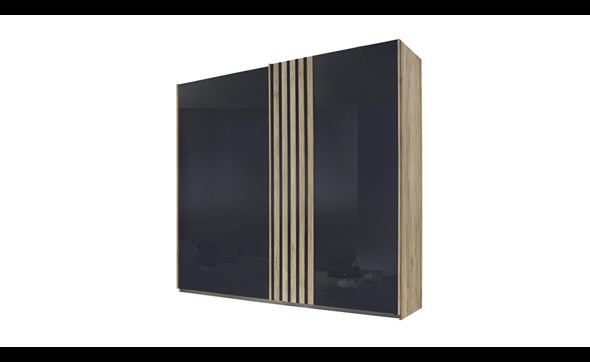 Armoire-2-portes-coulissantes-226cm-Mosbach-decor-chene-sanremo-verre-basalt-5G38-A4M26-Rauch