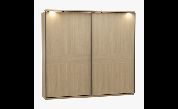 Armoire-2-portes-coulissantes-Lago-decor-bois-sand-oak-250cm-Meubar