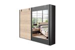 Armoire-2-portes-coulissantes-miroir-Malmoe-decor-silver-fir-graphite-225cm-Wimex