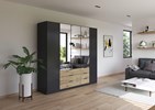 Armoire-2-portes-pleines-3-portes-miroir-6-tiroirs-Davoa-imitation-chene-artisan-gris-metal-00S0-AG446-Rauch