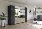 Armoire-2-portes-pleines-4-portes-miroir-6-tiroirs-Davoa-imitation-chene-artisan-gris-metal-5DA9-AG446-Rauch