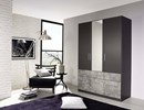 Armoire-3-portes-1-miroir-Lorch-decor-anthracite-gris-beton-AP886r-136cm-Rauch