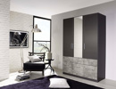 Armoire-3-portes-1-miroir-Lorch-decor-anthracite-gris-beton-AP886r-136cm-Rauch