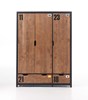 Armoire-3-portes-2-tiroirs-Alex-bois-massif-MDF-148cm-Vipack