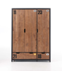 Armoire-3-portes-2-tiroirs-Alex-bois-massif-MDF-148cm-Vipack