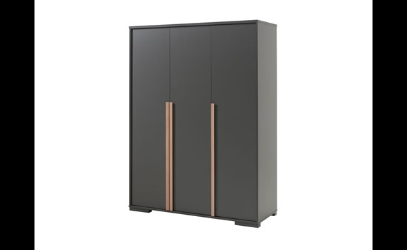 Armoire-3-portes-London-melamine-anthracite-decor-chene-146cm-Vipack