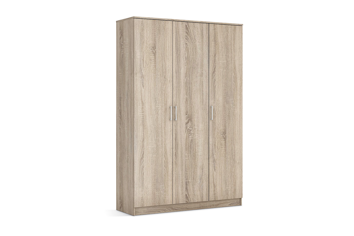 Armoire-3-portes-Ray-6310-2-decor-chene-sonoma-120cm-Rousseau