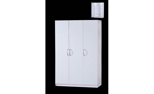 Armoire-3-portes-Snow-decor-bois-blanc-120cm-Oosterlynck