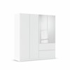 Armoire-4 portes-2 miroirs-2 tiroirs-Joel-0CK9-AG504-Blanc neige-01-Rauch