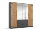 Armoire-4-portes-2-miroir-Butte-decor-chene-artisan-181cm-Rauch