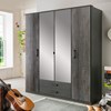 Armoire-4-portes-2-tiroirs-Duisburg-decor-bois-graphite-digisteel-miroir-180cm-T27-453-Wimex