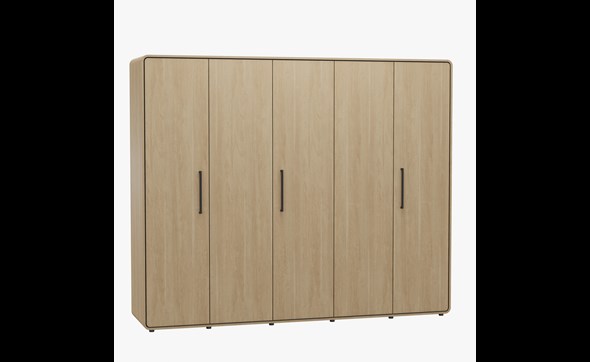 Armoire-5-portes-Lago-decor-bois-sand-oak-Meubar