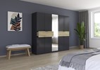 Armoire-8-portes-pleines-1-porte-miroir-2-grands-tiroirs-imitation-chene-artisan-Ticao-57T2-gris-metal-ambi-Rauch