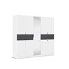 Armoire-8-portes-pleines-1-porte-miroir-2-grands-tiroirs-imitation-chene-atlantic-fonce-57T2-Ticao-blanc-perspective-Rauch