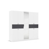 Armoire-8-portes-pleines-1-porte-miroir-2-grands-tiroirs-imitation-chene-atlantic-fonce-57T2-Ticao-blanc-perspective-Rauch