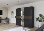 Armoire-8-portes-pleines-1-porte-miroir-2-grands-tiroirs-imitation-chene-atlantic-fonce-57T2-Ticao-gris-metal-ambi-Rauch