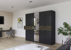 Armoire-8-portes-pleines-1-porte-miroir-2-grands-tiroirs-imitation-chene-atlantic-fonce-57T2-Ticao-gris-metal-ambi-Rauch