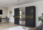 Armoire-8-portes-pleines-2-portes-miroir-2-grands-tiroirs-imitation-57T2-chene-atlantic-fonce-Ticao-gris-metal-ambi-Rauch